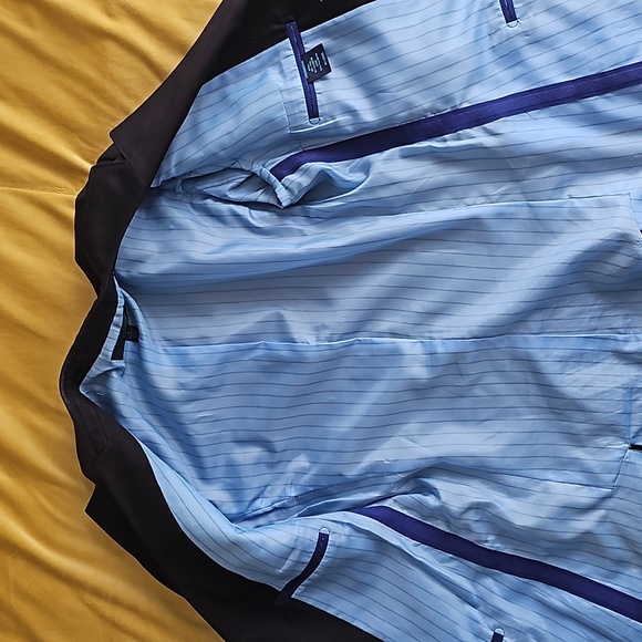 Faconnable Navy Blue Wool Blazer Size 8 - Picture 6 of 11